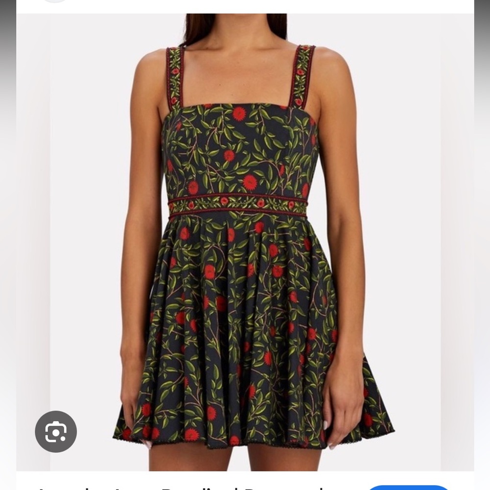 Floral Dress - Black and Red